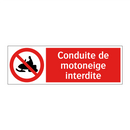 Conduite de motoneige interdite
