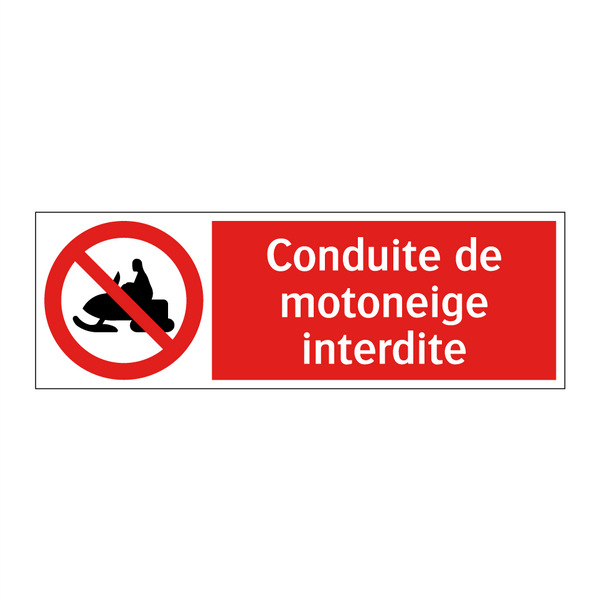 Conduite de motoneige interdite