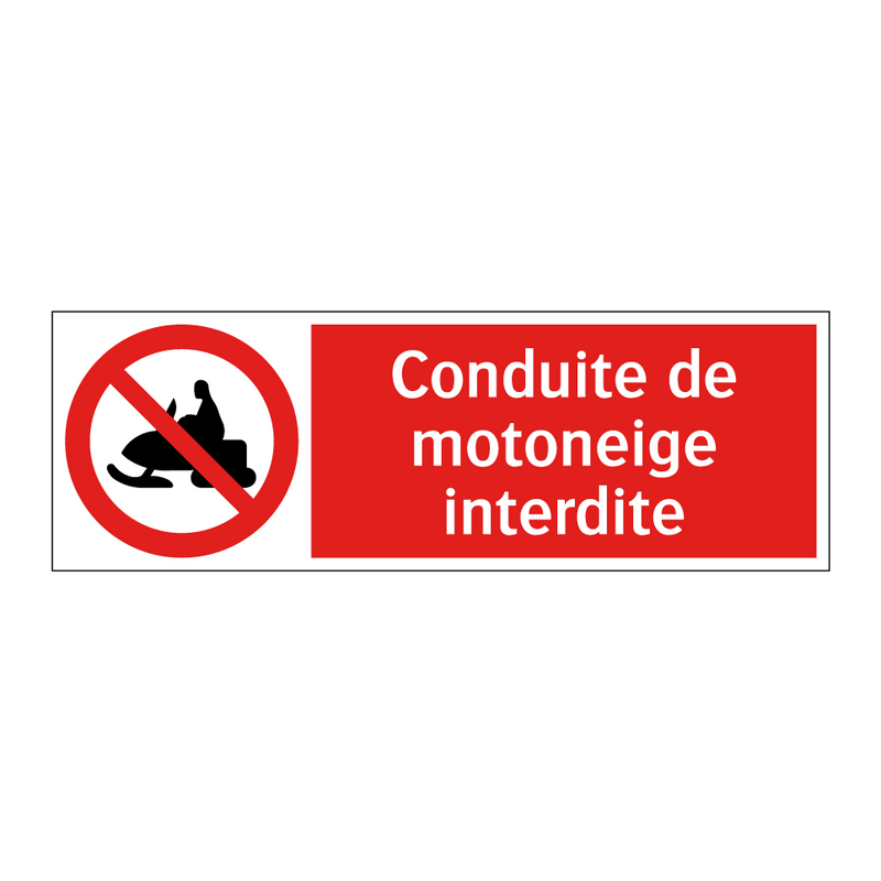Conduite de motoneige interdite