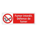 Fumer interdit. Défense de fumer