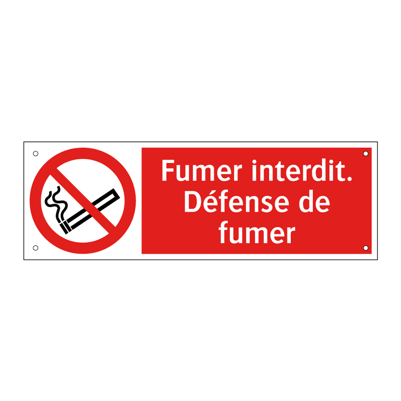 Fumer interdit. Défense de fumer