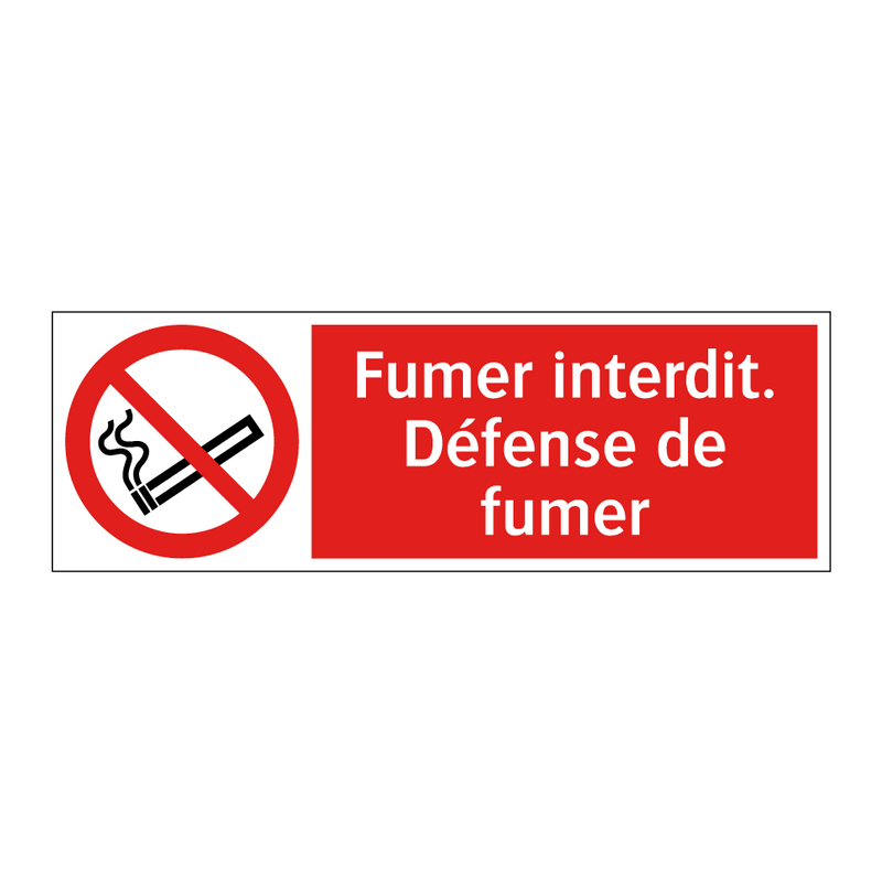 Fumer interdit. Défense de fumer