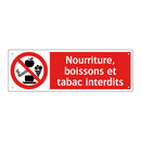 Nourriture, boissons et tabac interdits