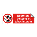 Nourriture, boissons et tabac interdits
