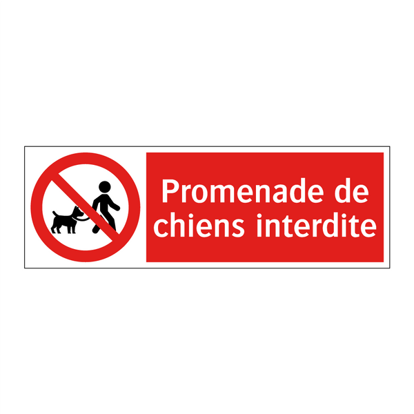 Promenade de chiens interdite