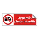 Appareils photo interdits