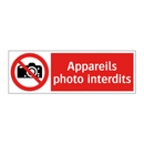 Appareils photo interdits