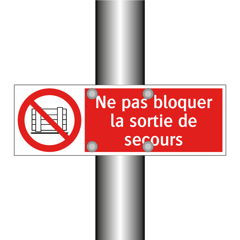 Ne pas bloquer la sortie de secours