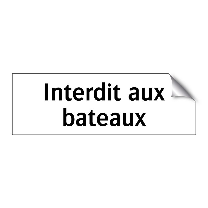 Interdit aux bateaux