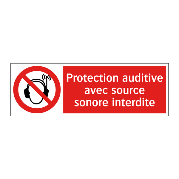 Protection auditive avec source sonore interdite