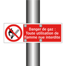 Danger de gaz : Toute utilisation de flamme nue interdite