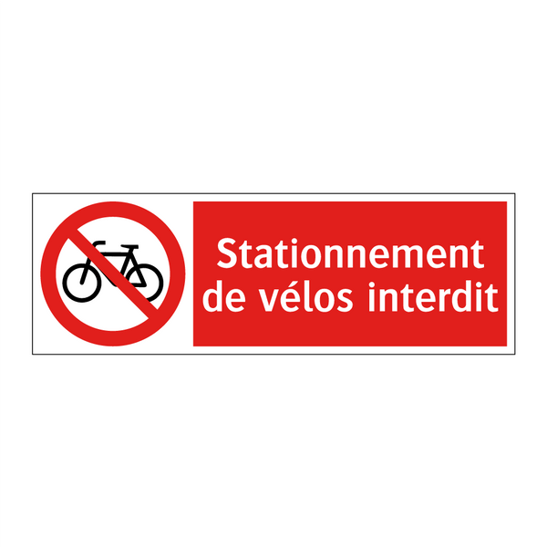 Stationnement de vélos interdit