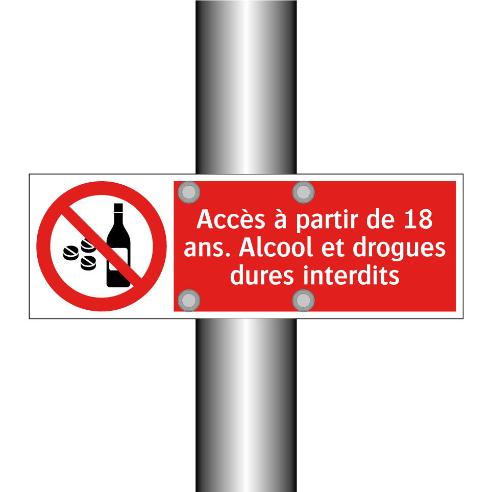 Accès à partir de 18 ans. Alcool et drogues dures interdits