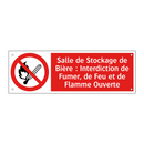 Salle de Stockage de Bière : Interdiction de Fumer, de Feu et de Flamme Ouverte