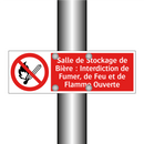 Salle de Stockage de Bière : Interdiction de Fumer, de Feu et de Flamme Ouverte