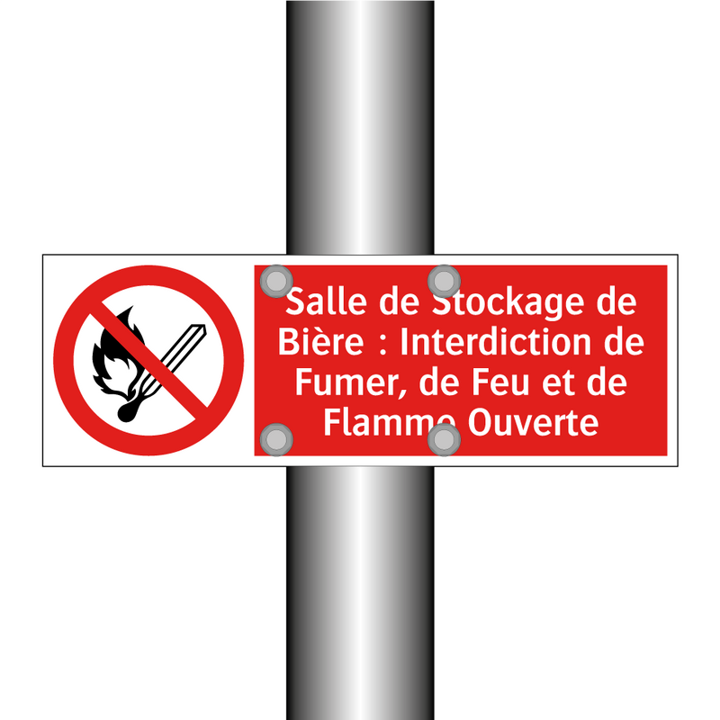 Salle de Stockage de Bière : Interdiction de Fumer, de Feu et de Flamme Ouverte