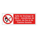 Salle de Stockage de Bière : Interdiction de Fumer, de Feu et de Flamme Ouverte
