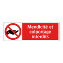 Mendicité et colportage interdits