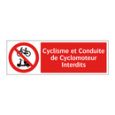Cyclisme et Conduite de Cyclomoteur Interdits