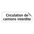 Circulation de camions interdite