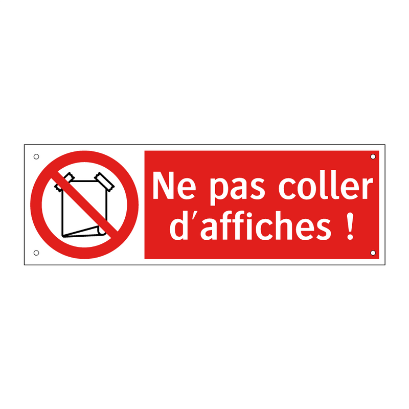Ne pas coller d'affiches !