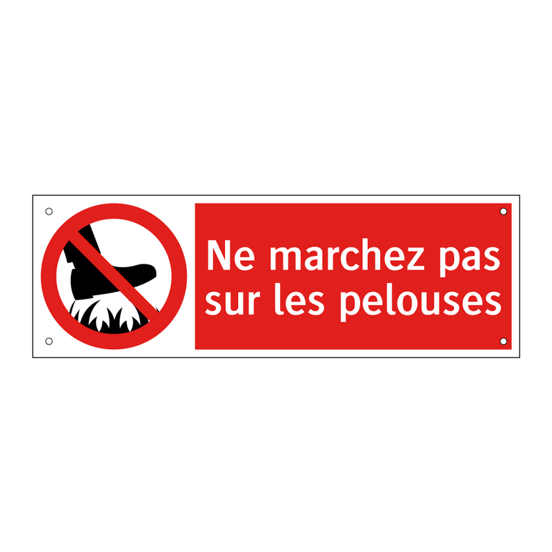 Ne marchez pas sur les pelouses