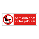 Ne marchez pas sur les pelouses