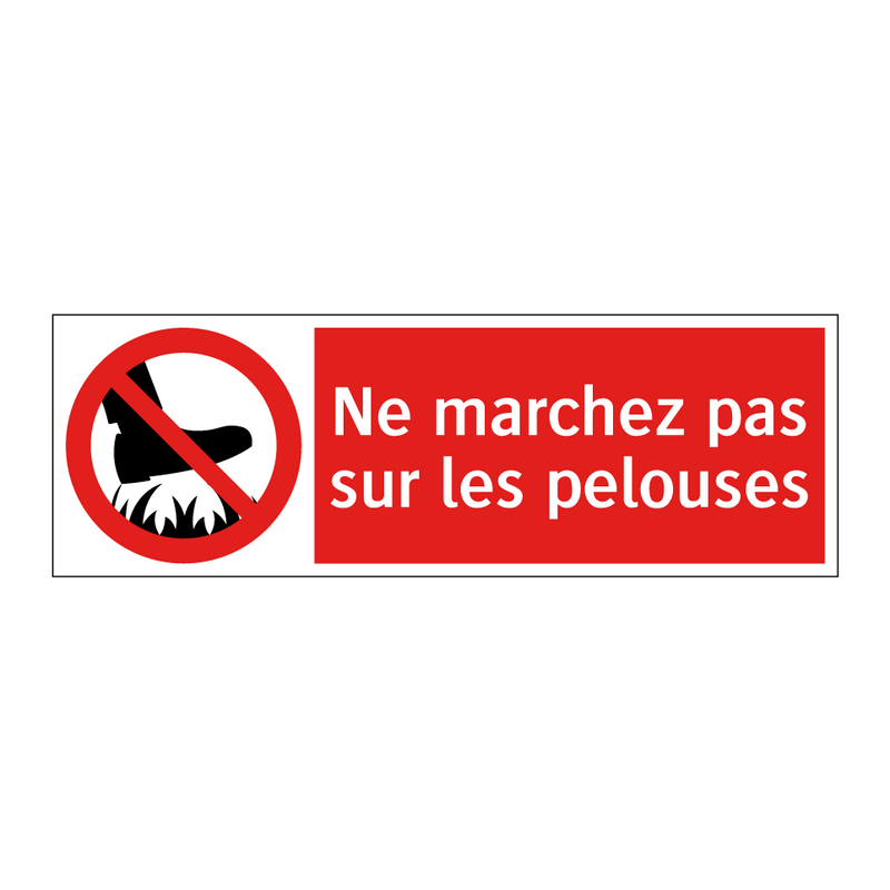 Ne marchez pas sur les pelouses