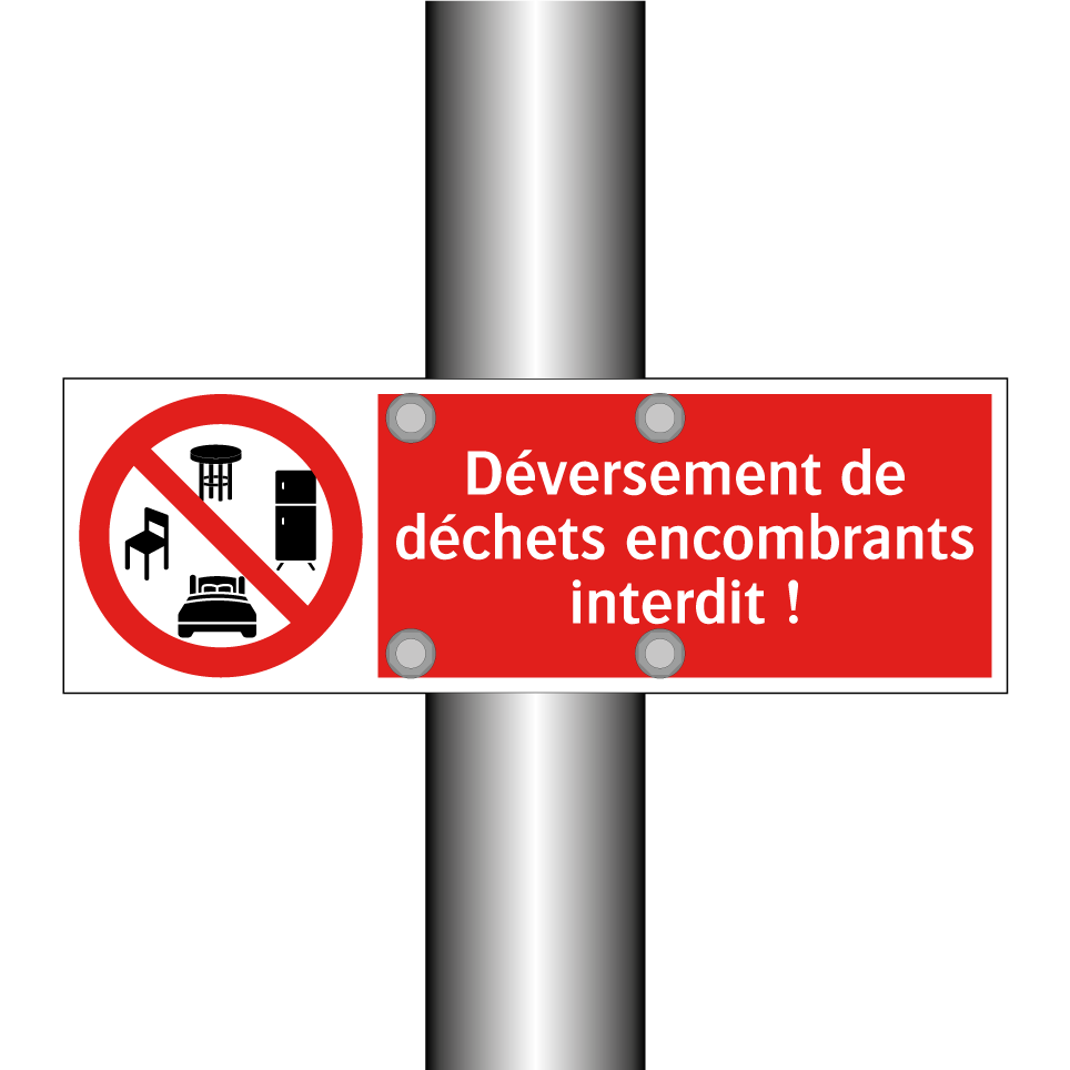 Déversement de déchets encombrants interdit !