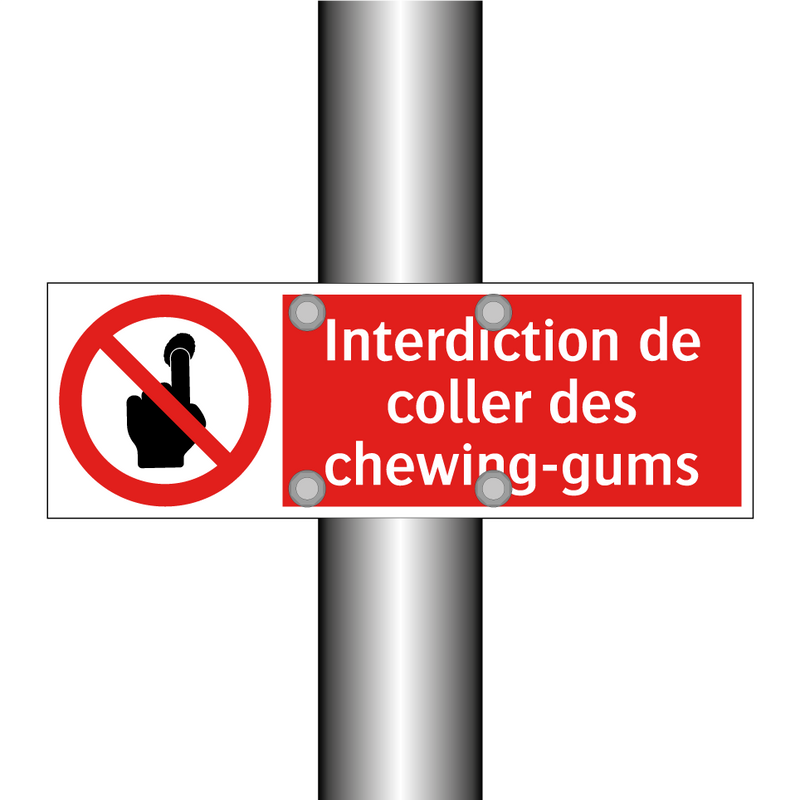 Interdiction de coller des chewing-gums