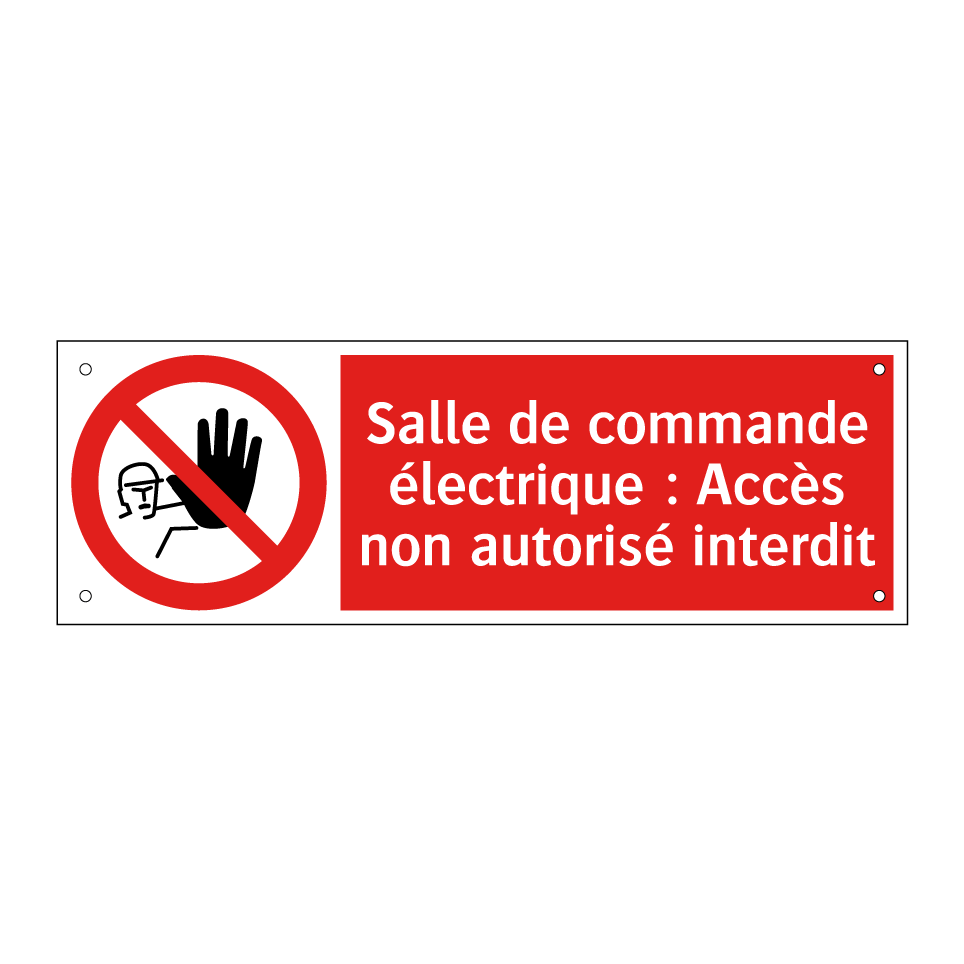 Salle de commande électrique : Accès non autorisé interdit