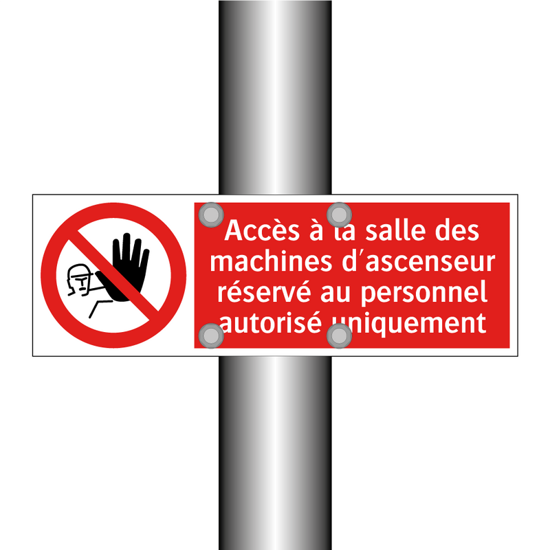 Accès à la salle des machines d'ascenseur réservé au personnel autorisé uniquement