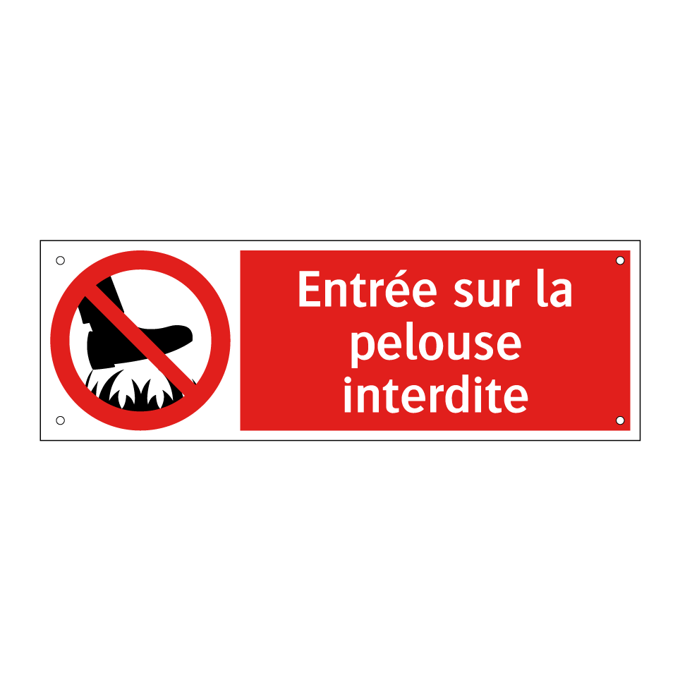 Entrée sur la pelouse interdite