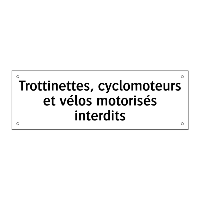Trottinettes, cyclomoteurs et vélos motorisés interdits
