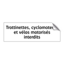 Trottinettes, cyclomoteurs et vélos motorisés interdits