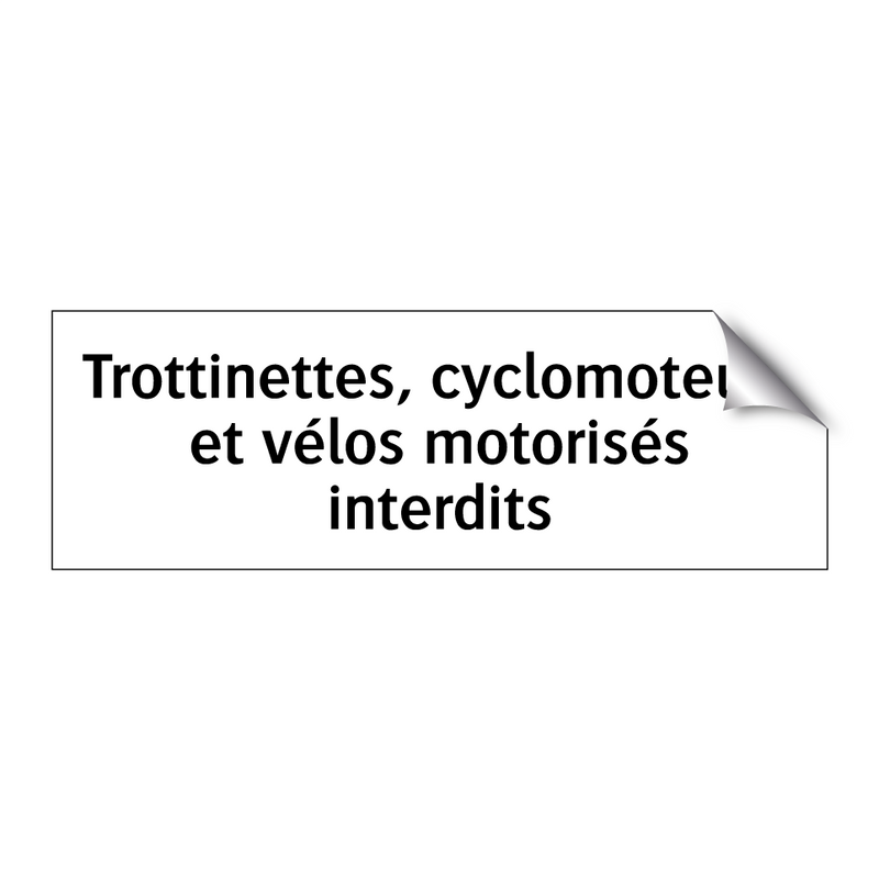 Trottinettes, cyclomoteurs et vélos motorisés interdits