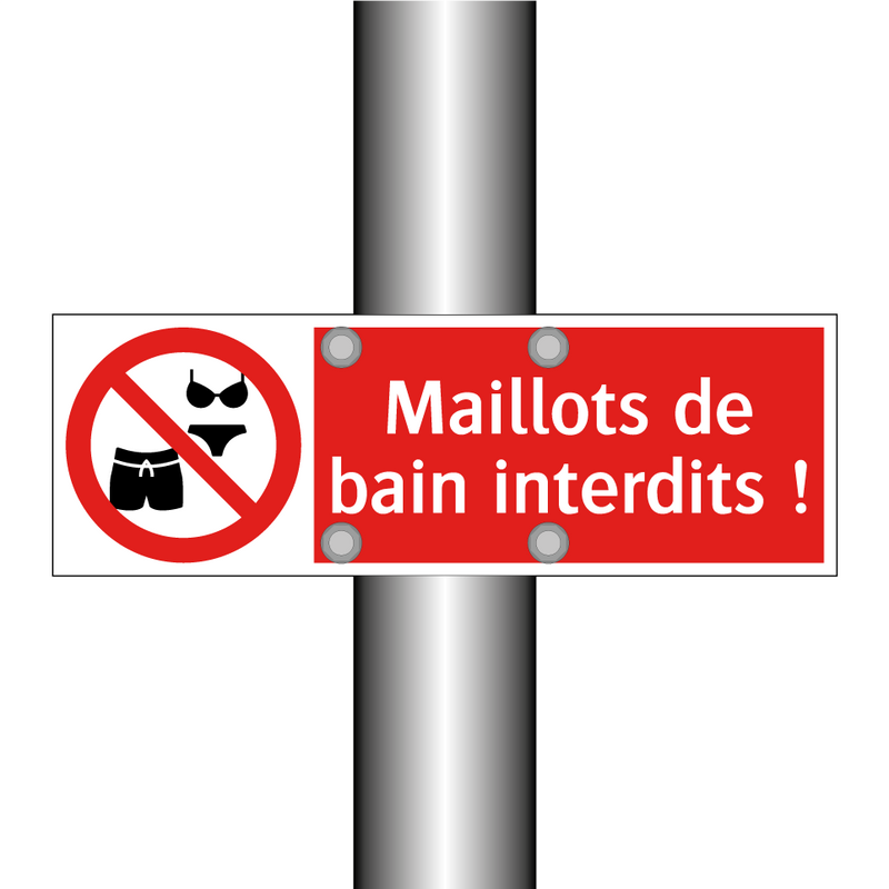 Maillots de bain interdits !