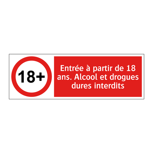 Entrée à partir de 18 ans. Alcool et drogues dures interdits