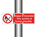 Risque d'incendie : Feu ouvert et fumer interdits