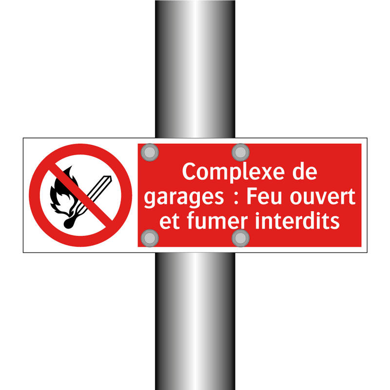 Complexe de garages : Feu ouvert et fumer interdits