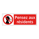 Pensez aux résidents