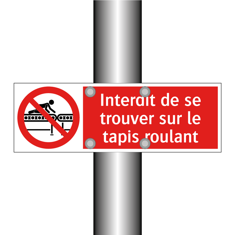 Interdit de se trouver sur le tapis roulant