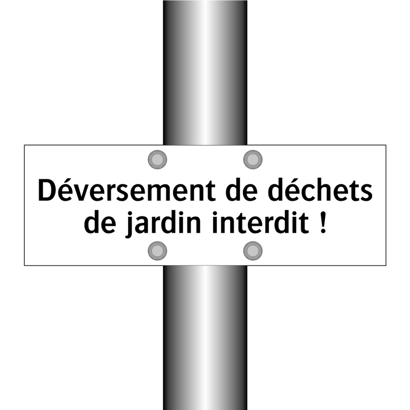 Déversement de déchets de jardin interdit !