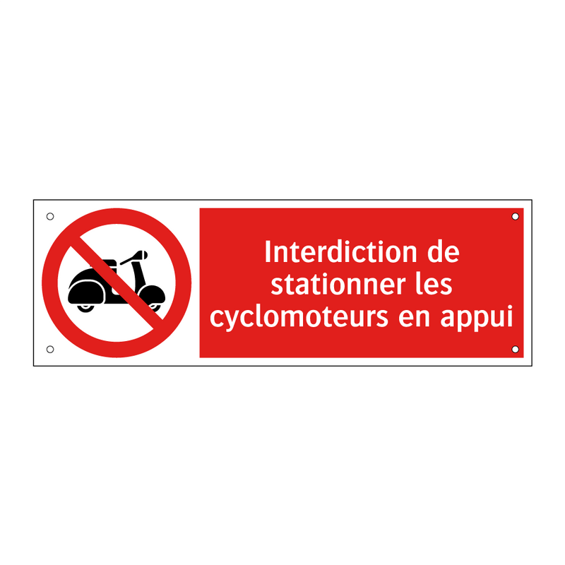 Interdiction de stationner les cyclomoteurs en appui