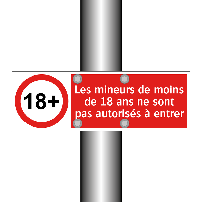 Les mineurs de moins de 18 ans ne sont pas autorisés à entrer