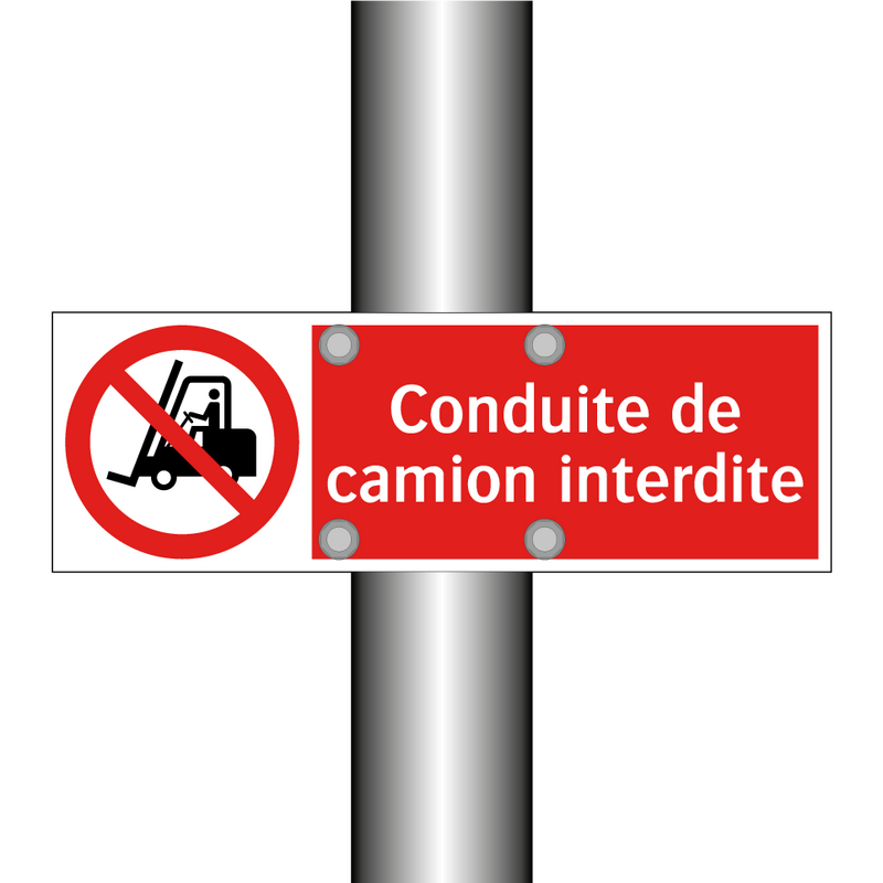 Conduite de camion interdite