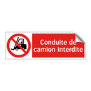 Conduite de camion interdite