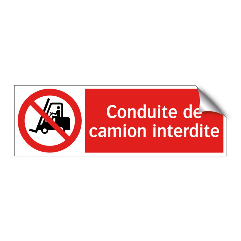 Conduite de camion interdite