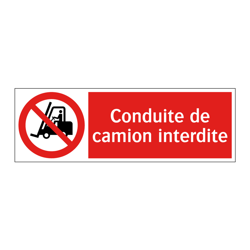 Conduite de camion interdite