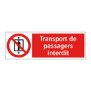 Transport de passagers interdit